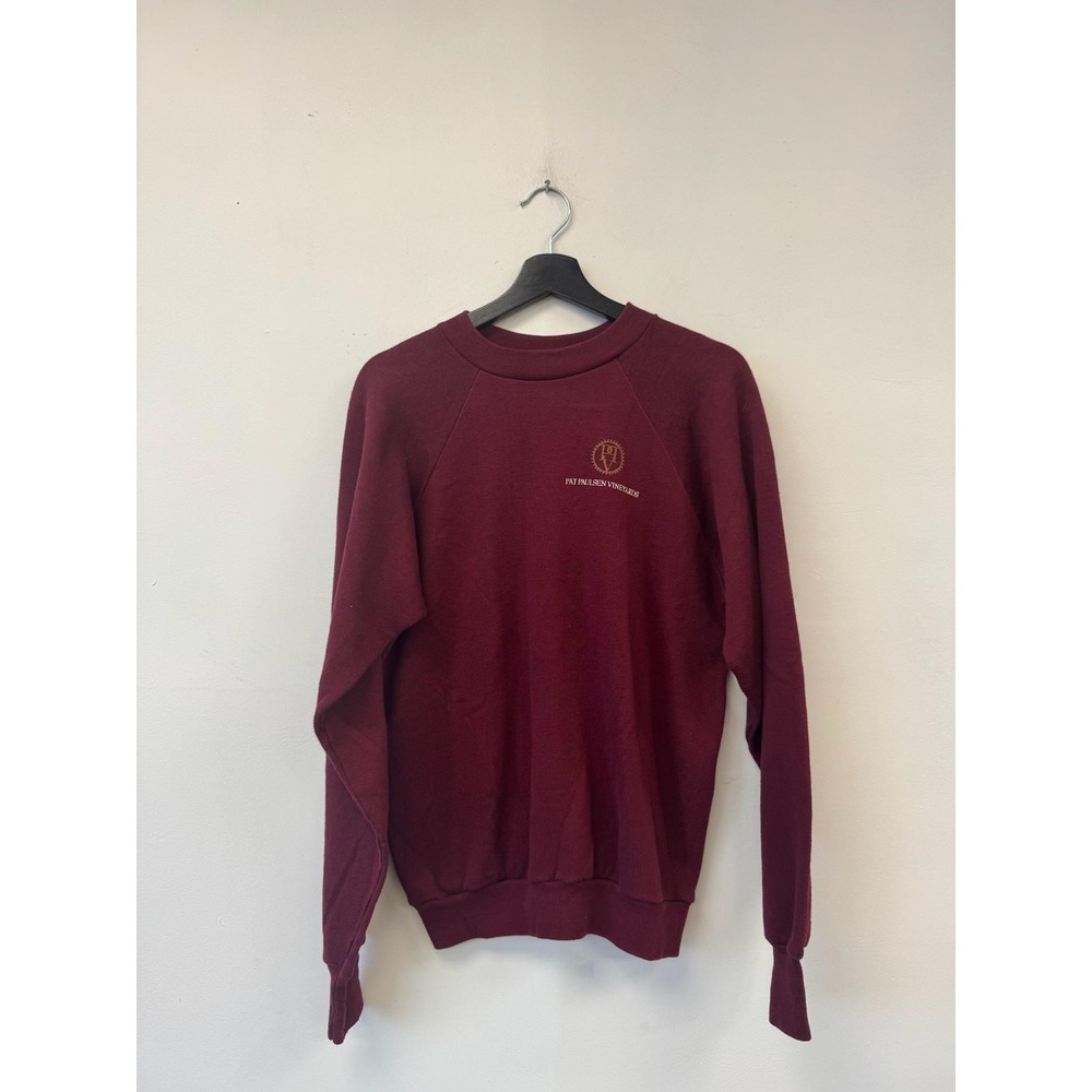 Vintage Pat Paulsen Vineyards Sweatshirt Medium Maroon Healthknit‎ Made USA 80s